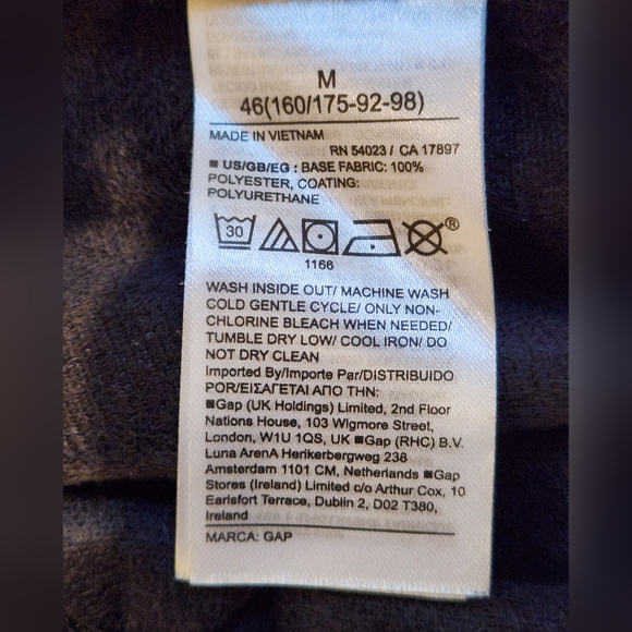 Gap Faux Leather Cropped Pants, Black, Size US M. - Picture 5 of 5